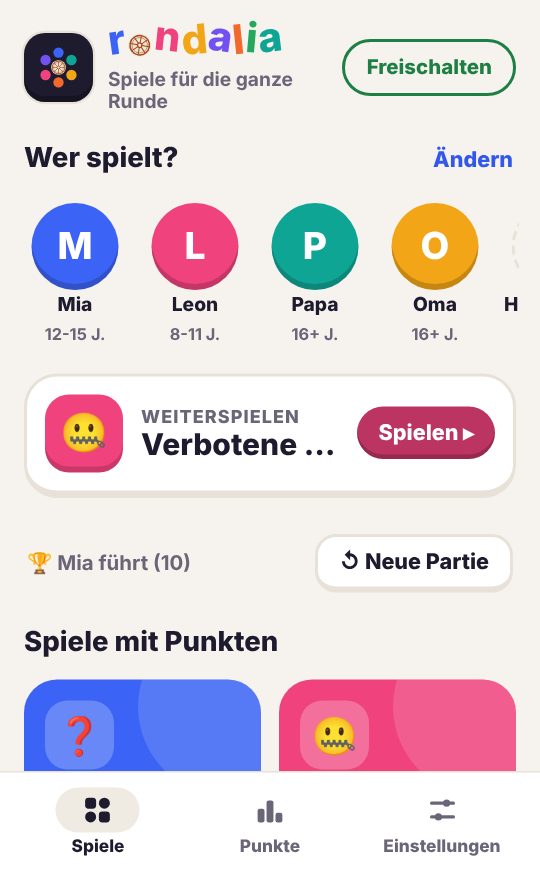 Startbildschirm von Rondalia